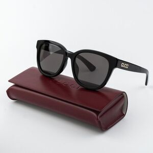 Gucci Women Sunglasses Black Grey Square GG1797SK 001 NEW AUTHENTIC